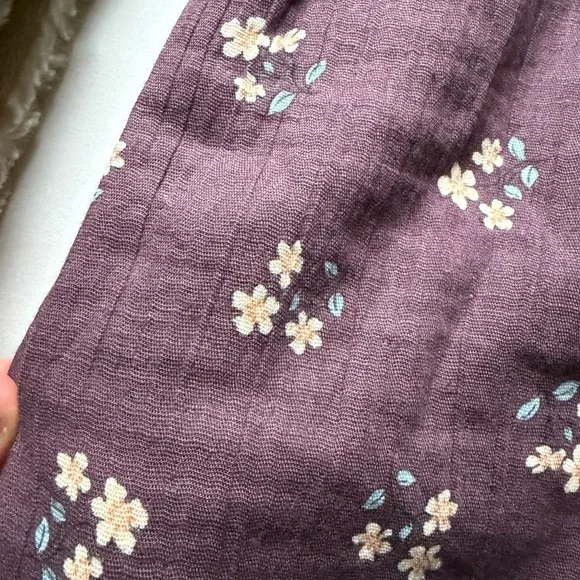 Zara Purple Floral Kids Dress with Lace Collar - Picture 3 of 6